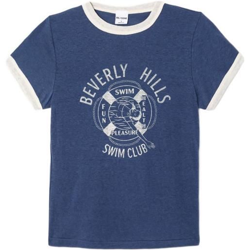 RE/DONE t-shirt swim club - blu