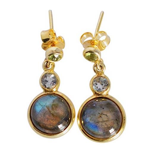 Best Seller 925 naturale in argento Sterling peridoto taglio rotondo sfaccettato