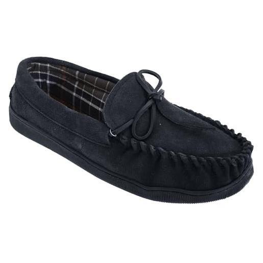 GARZON Scarpe Da Casa Da Uomo In Blu Navy - Modello Morbido Con Suola Microporosa Che Non Lascia Impronte - Taglia 43 EU - 2