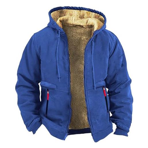 Generico parka uomo invernale spesso con cappuccio giubbotto imbottito elegante da lavoro design antivento e confortevole