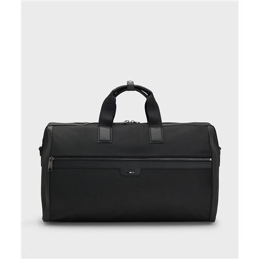 BOSS BLACK boss borsone in tessuto testurizzato con logo a rilievo nero unisex