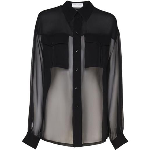 Saint laurent silk crepe muslin shirt