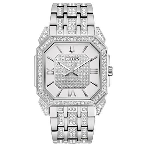 Bulova Orologio Uomo Al Quarzo Con Cinturino In Acciaio - Quadrante Blu 32mm Mod. 96L276