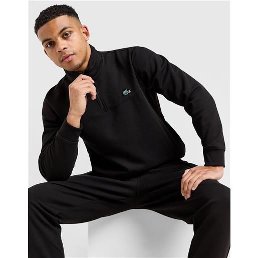 Lacoste felpa 1/2 zip core, nero