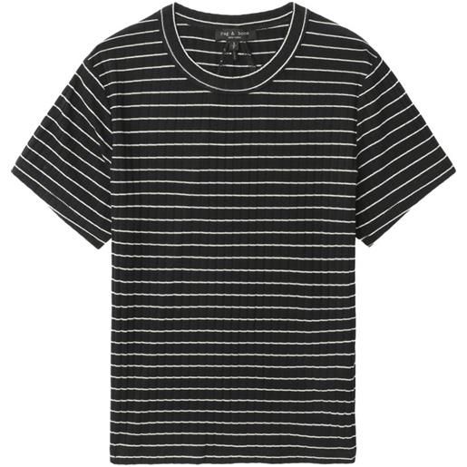 rag & bone t-shirt a righe - nero