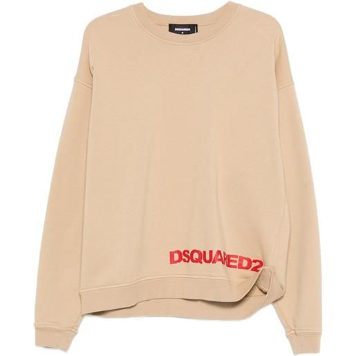 DSQUARED2 felpa con logo - toni neutri