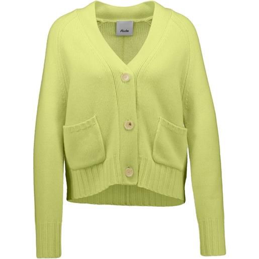 Allude cardigan con scollo a v - giallo