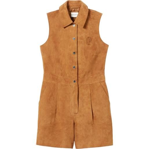 Claudie Pierlot tuta intera con ricamo - marrone