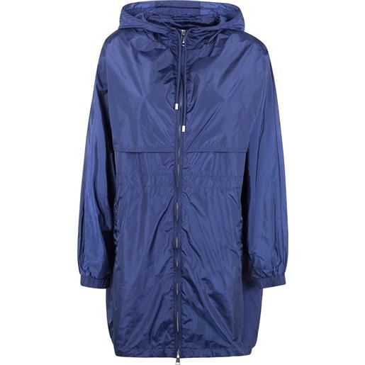 Semicouture parka con cappuccio - blu