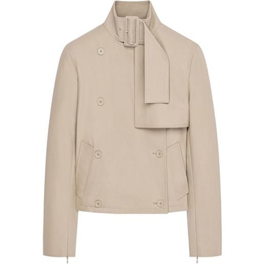 Courrèges trench con fibbia - toni neutri