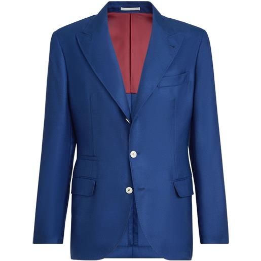 Brunello Cucinelli blazer con revers a lancia - blu