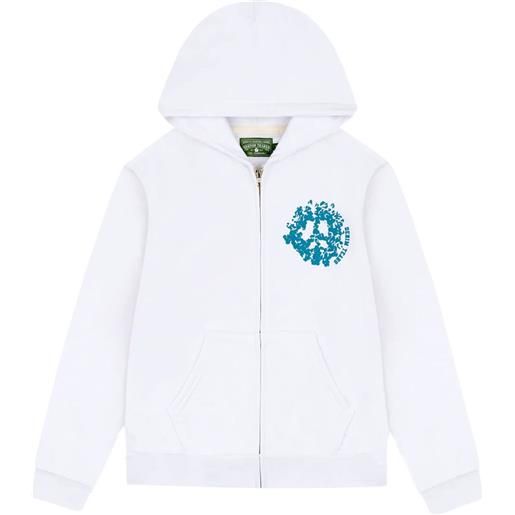 Denim Tears felpa con cappuccio stadium denim university "white" - bianco