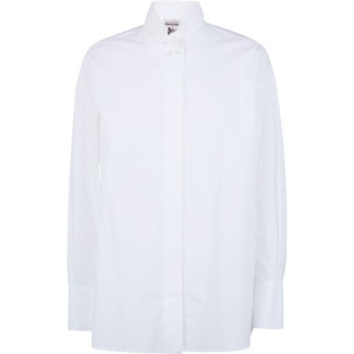 Semicouture camicia a collo alto - bianco
