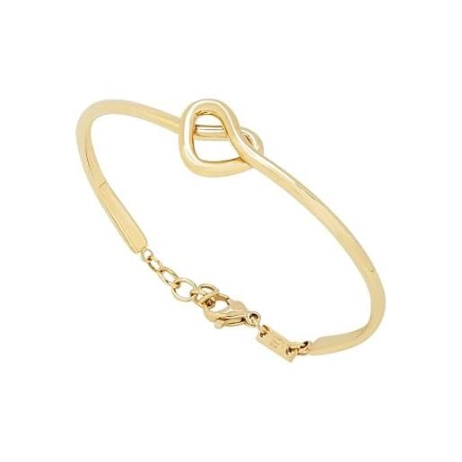 Breil Collana Donna Collezione Candy In Acciaio Con Ciondolo A Cuore In Avventurina Verde E Palline, Chiusura Regolabile 39-45 Cm