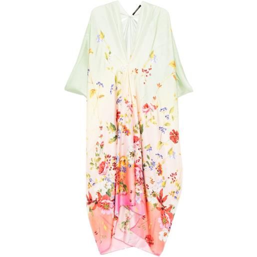 Roberto Cavalli caftano con scollo a v - toni neutri