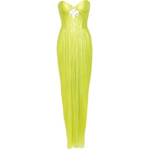 Maria Lucia Hohan abito stephanie lungo senza spalline - verde