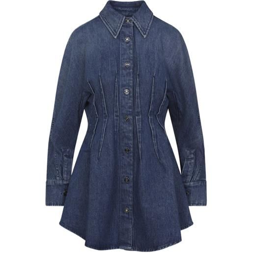 Givenchy abito corto denim con bottoni - blu