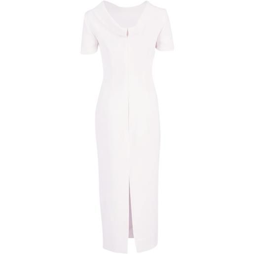 Roland Mouret abito midi in crêpe - toni neutri