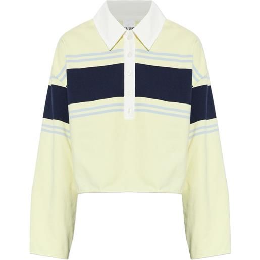 RE/DONE polo a righe - giallo