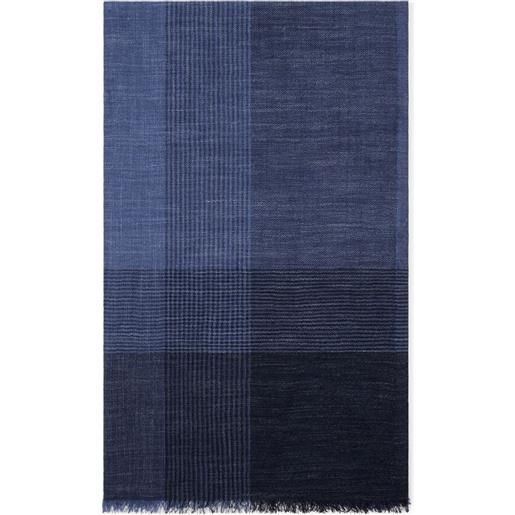 Brunello Cucinelli sciarpa a quadri - blu