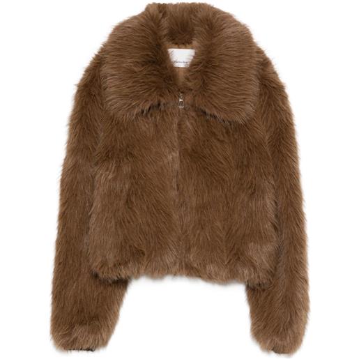 The Frankie Shop giacca hope in pelliccia sintetica - marrone