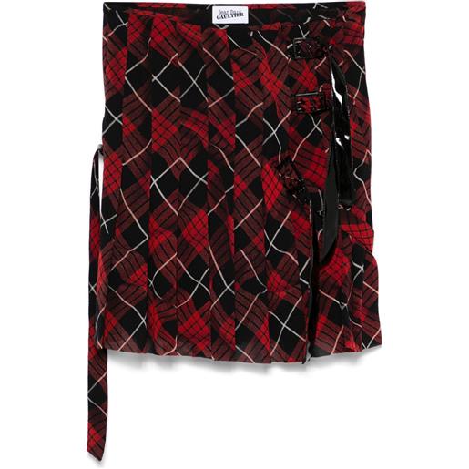 Jean Paul Gaultier minigonna a quadri - rosso