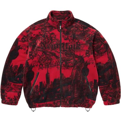 Supreme giacca in pile - rosso