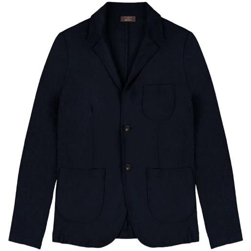 Zanone blazer con tasche applicate - blu