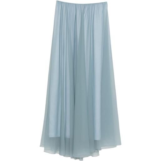 Forte Forte gonna midi con balze - blu