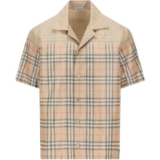 Burberry camicia a quadri - toni neutri