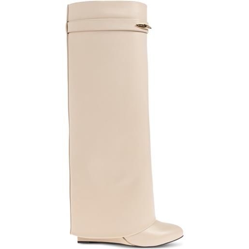 Givenchy stivaletti shark lock in pelle - toni neutri