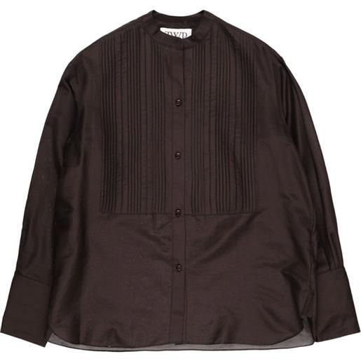 TWP camicia night before con pieghe - marrone