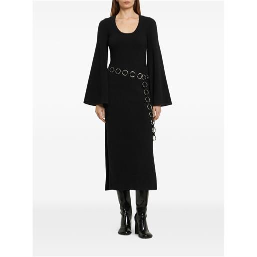 Michael Kors abito midi con cintura - nero