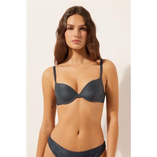 Calzedonia push up costume glowing python blu