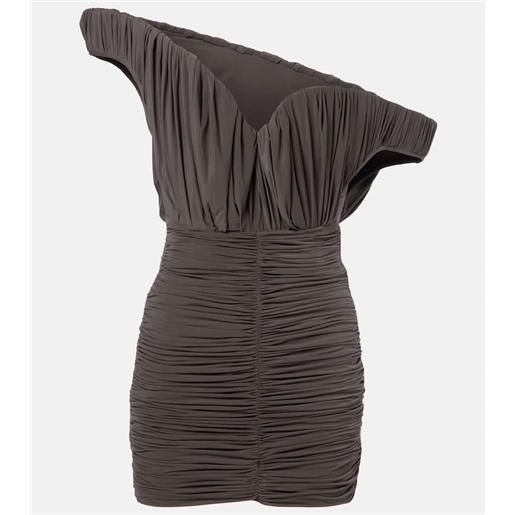 Magda Butrym abito bustier monospalla asimmetrico con ruches