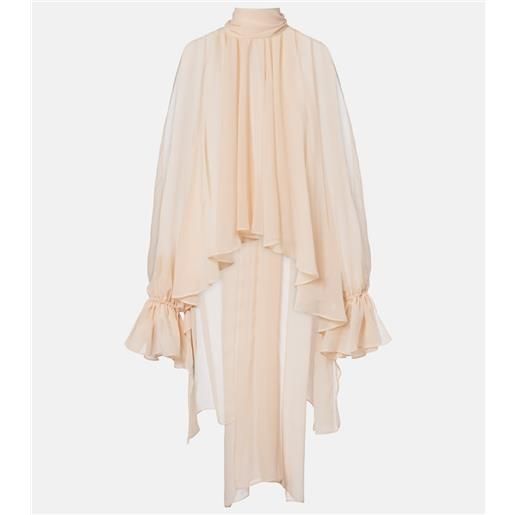 Blumarine blusa asimmetrica in georgette