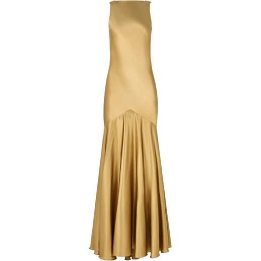 Nina Ricci abito lungo mermaid con schiena scoperta - oro