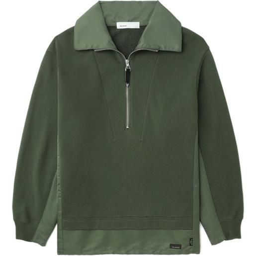 Toga felpa con mezza zip - verde