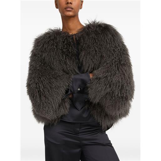 Yves Salomon giacca in shearling - grigio