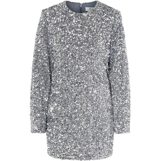Elisabetta Franchi abito donna con paillettes argento