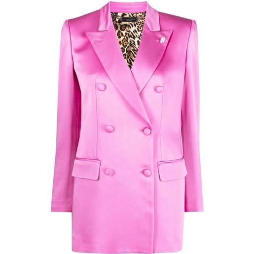 Philipp Plein blazer doppiopetto - rosa