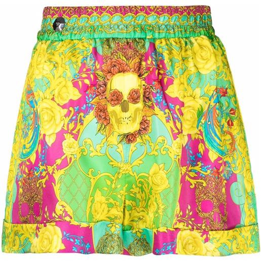 Philipp Plein shorts con stampa - verde