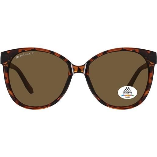 SUNGAIT Occhiali Da Sole Polarizzati Uomo Donna - Eleganti Con Cerniera A Molla - Montatura Marrone Opaco E Lenti Sfumate Marroni