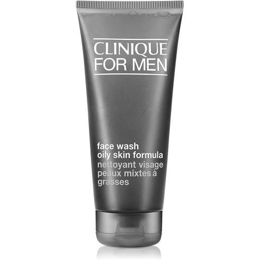 Clinique for men face wash oily skin formula 200ml uomo - gel detergente viso