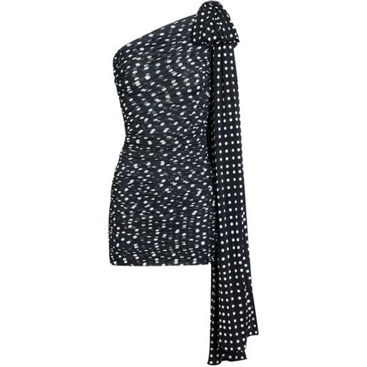 Patou abito monospalla con drappeggio - nero