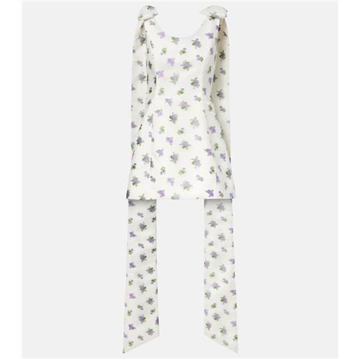 Markarian abito corto in broccato con fiocco