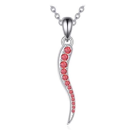 URONE Giglio con note musicali, collana in argento 925