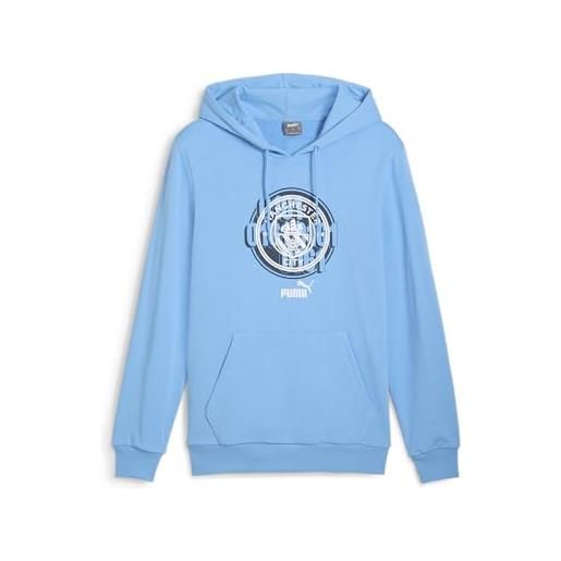 PUMA felpa con cappuccio manchester city ftblculture da uomo l, team light blue