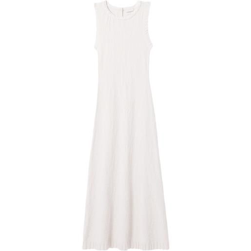 Claudie Pierlot abito midi con ruches - toni neutri