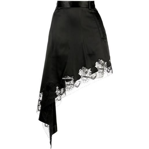 JNBY gonna midi asimmetrica con pizzo - nero